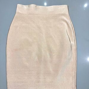 Beige bandage skirt